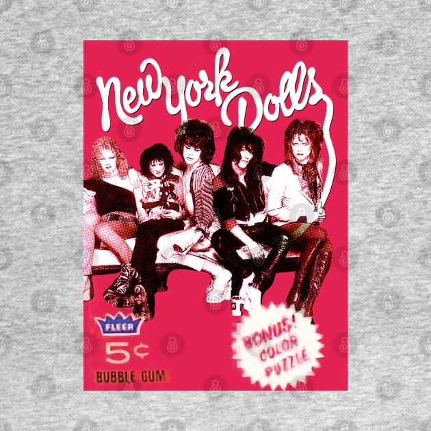 The New York Dolls 5¢ Bubble Gum Pack (with Bonus Color Puzzle) by offsetvinylfilm